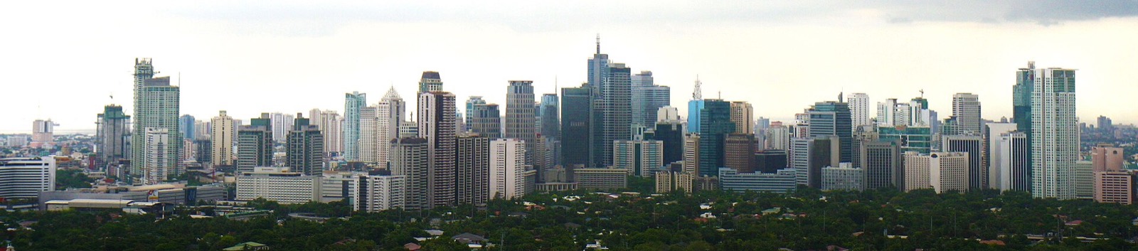 The Makati skyline along Ayala Avenue, Metro Manila